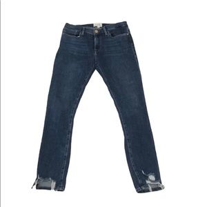 Frame Womens Distressed Le Skinny de Jeanne Jeans Size 28